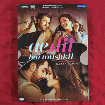 Ae Dil Hai Mushkil DVD 2016 Bollywood Romance Movie Film Karan Johar Dharma USED