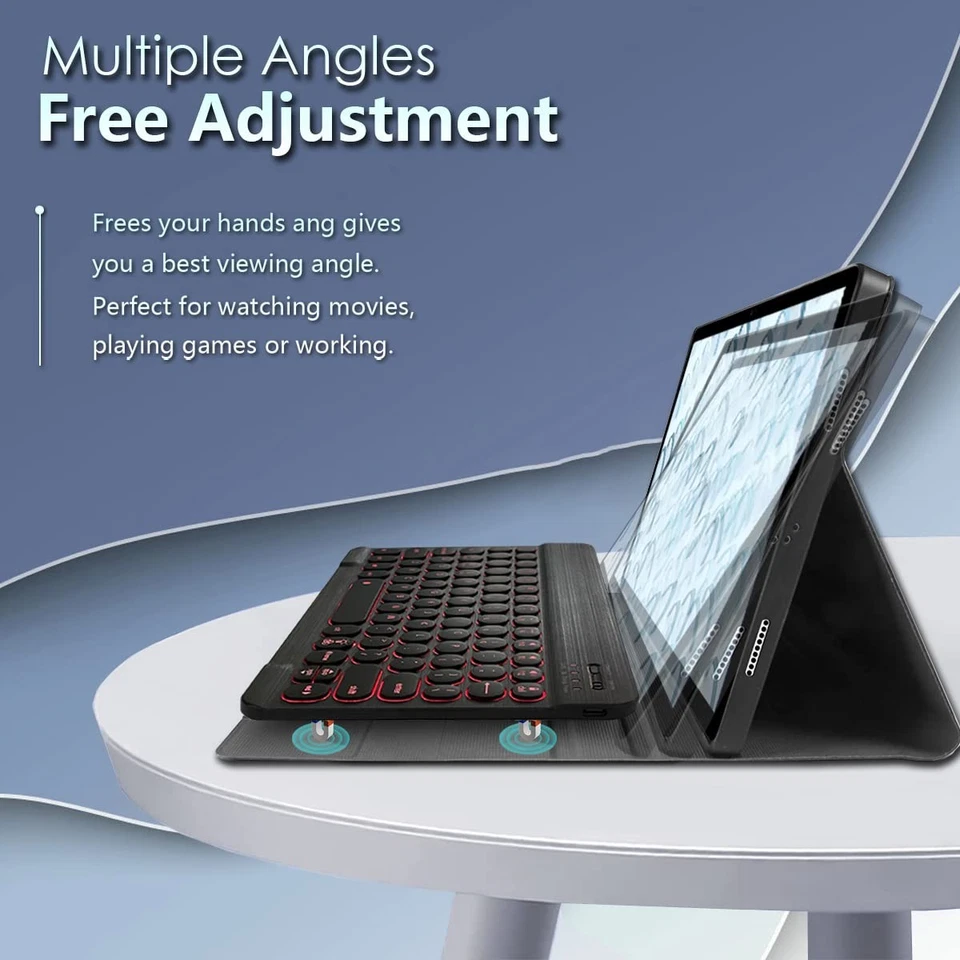 Backlit Keyboard Case for Samsung Galaxy Tab S5e 10.5" 2019, 7 Colors Backlig... - Image 4 of 4