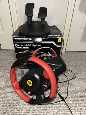 Thrustmaster Ferrari 458 Spider Racing Steering Wheel Pedals Xbox One / X In Box