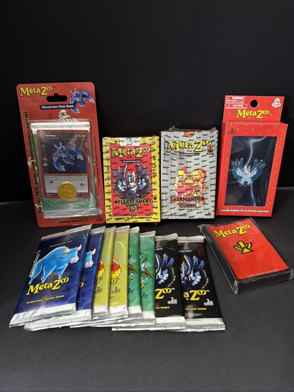 Lot of 8 MetaZoo TCG: Cryptid Nation 2nd Edition - Booster Packs + Sealed Decks
