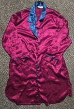 Vintage Victoria's Secret Button Down Sleep Shirt Size Medium SATIN