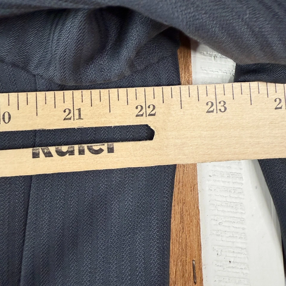 Bachrach Suit Mens 42R Gray Striped 3 Button Made in Italy Wool Pants 34x28 - Image 3 of 4