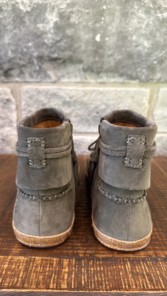 UGG Reid Pizarra Gamuza Botines Mujer 9 Botines Gris Cremallera Foto 3 de 4