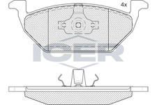Bremsbelagsatz Vorne Ate-System für Audi A3 Skoda Octavia I Combi VW ab 96->