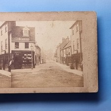 Stereoview Bungay Suffolk C1860 Ashby Retailer Shopfront Real Photo Olland St