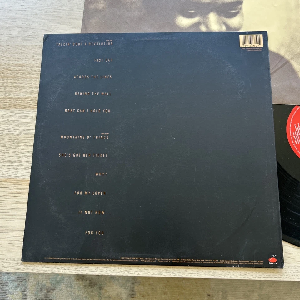 1988 Tracy Chapman Self Titled 1st Pressing LP US Complete W/Original Sleeve! - Image 3 of 4