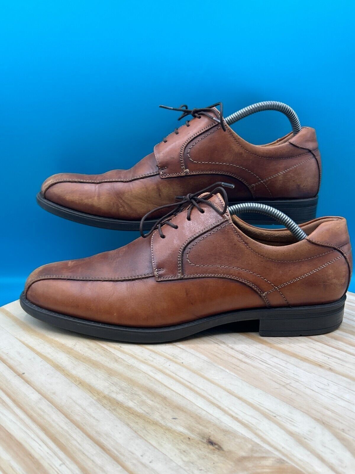 SAOLA Abito Oxford uomo Florsheim Comfortech 11853 221 taglia 10D pelle marrone stringato