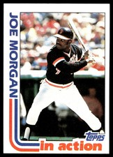 Joe Morgan 1982 Topps #755 San Francisco Giants FREE SHIPPING AutographDen