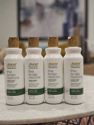 4 Raw Sugar Conditioner The Scalp Restore Jojoba + Aloe + Niacinamide - 18 fl oz