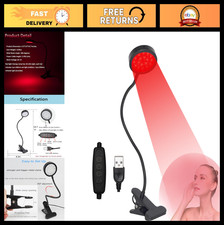 Red Light Therapy Device for Face  Body, 18 LEDs 660nm  850nm, Adjustable Clip