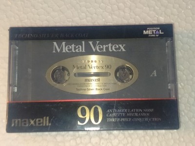 1x Maxell Metal Vertex MV90 Audio Cassette Type IV Metal  blank tape NEW SEALED