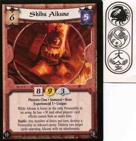 Shiba Aikune (Experienced 3) Ungraded L5R: Khan's Defiance