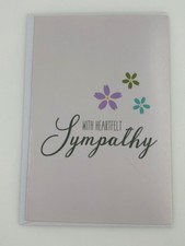 Heartfelt Sympathy Greeting Card with Floral Design