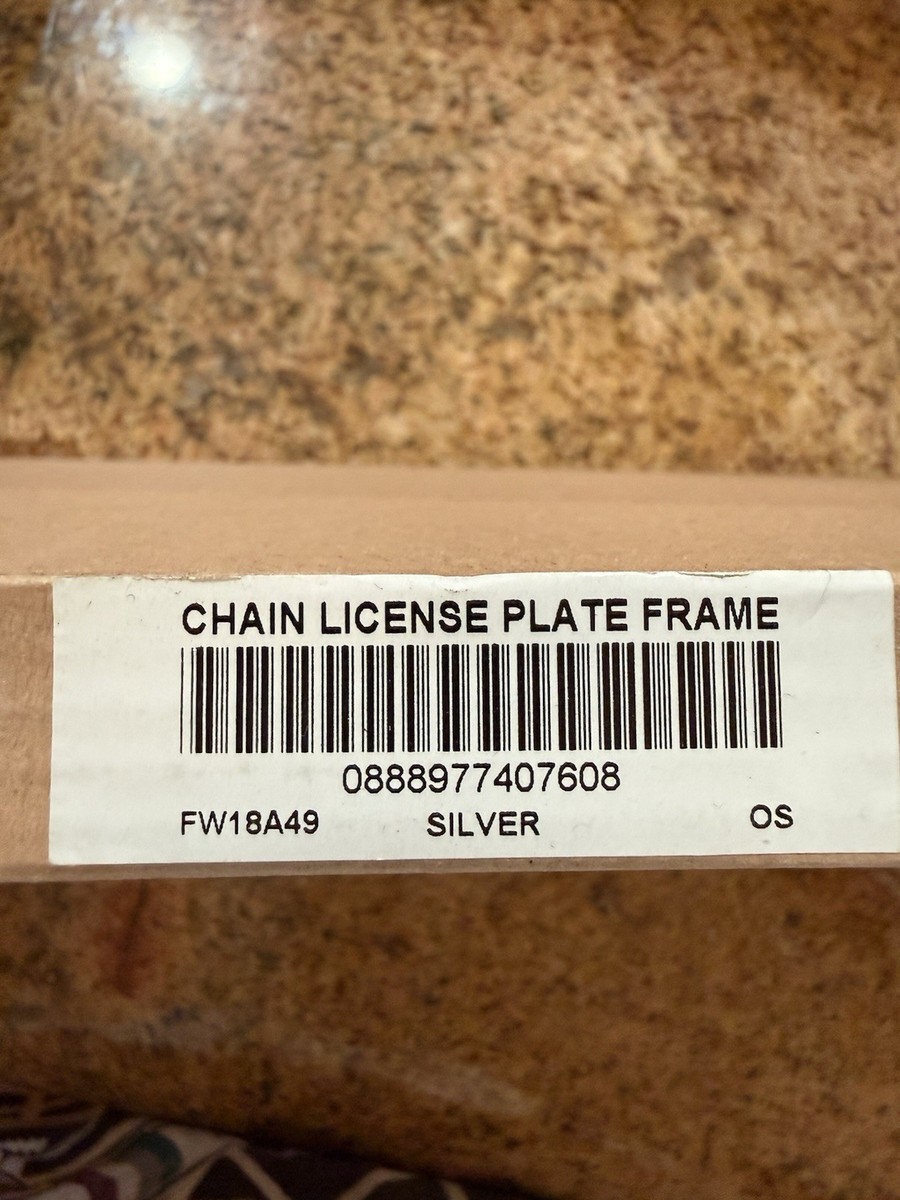 桃*区様 Supreme Chain License Plate Frame G Supreme Silver Chain License Plate Frame FW18 NEW RARE | eBay
