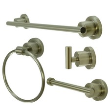 Kingston Brass BAK8212478 Concord 4 Piece Bathroom Package - Nickel