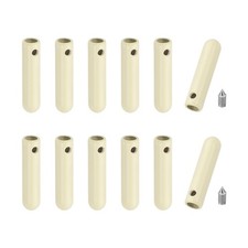 12 Pcs Shoelace Tips with Screw, Alloy 25mm Aglets End Tip for DIY, Cream White