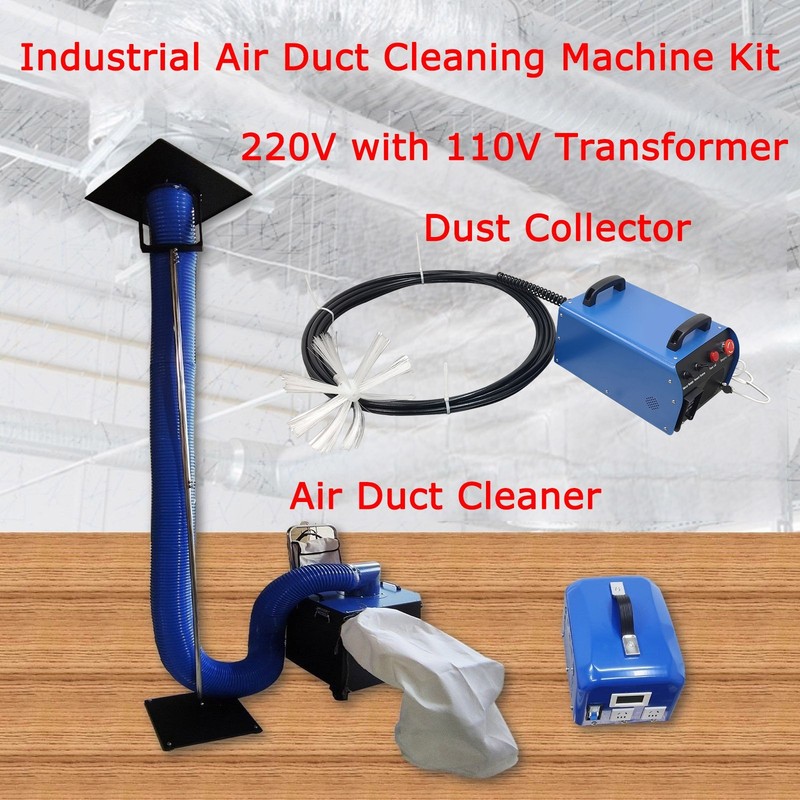 Industrial Air Duct Cleaning Machine Kit, Air Duct Cleaner and Dust Collector