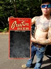 Vintage original Bruton Beer Metal menu board Sign 23.5 by 11