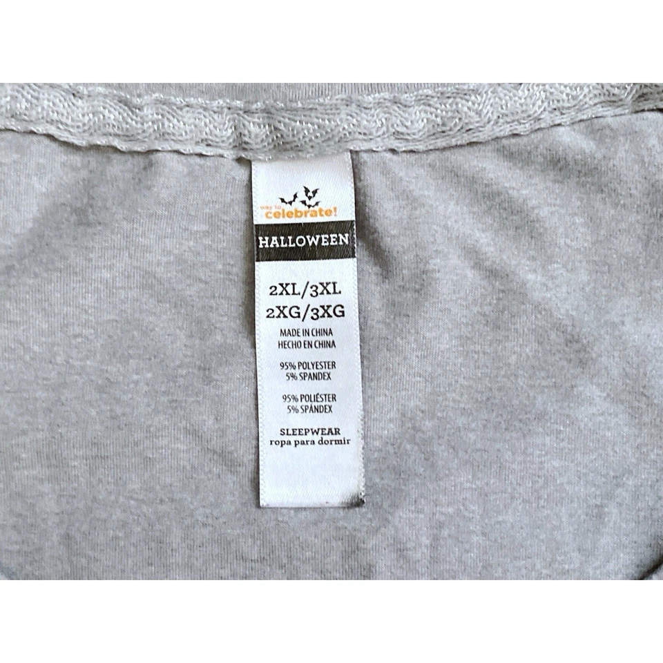 Celebrate HALLOWEEN Womens Size 2XL Sequined Cat Short Sleeve Pajama Night Shirt - Image 4 of 4