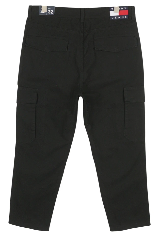 Tommy Hilfiger Skater Carpenter Hombres Pantalones W33/L32 Negro Cargo Zipp Pvp - Imagen 2 de 4