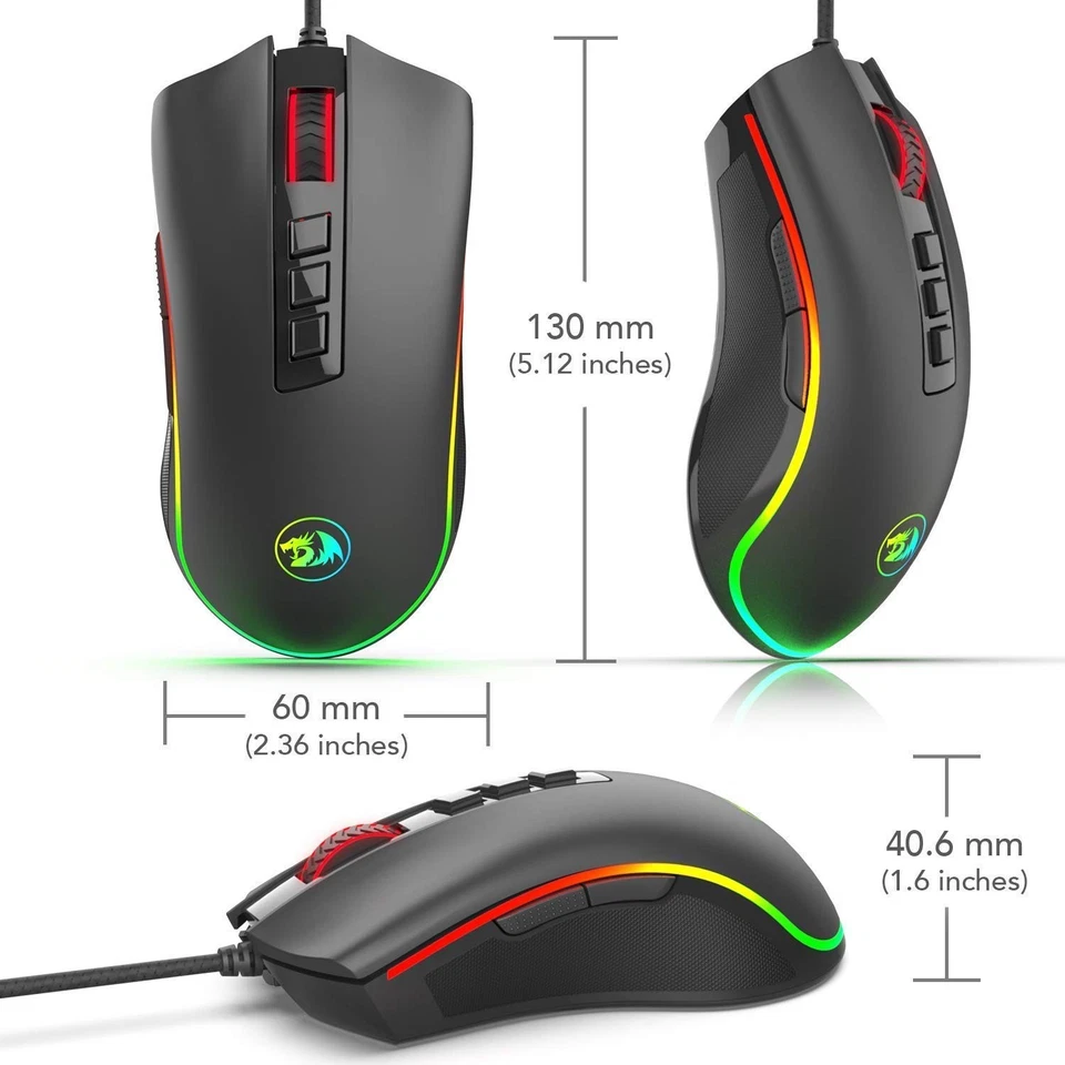 M711 Cobra RGB Optical Gaming Mouse Black - Image 3 of 4