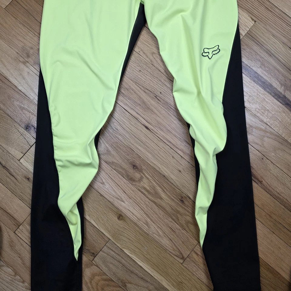 Leggings Fox Racing Amarillo Negro Talla Grande Largo Completo Foto 3 de 4