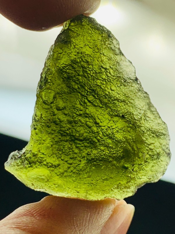 37carats RAW MOLDAVITE from Czech Republic Meteorite impact with a COA