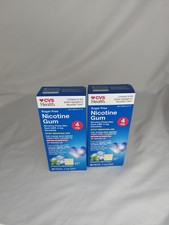 2 CVS 4mg 20ct Nicotine Gum Stop Smoking Aid Ice Mint EXP 3/28