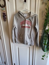 Ohio State Buckeyes Zip Up Hoodie Sweatshirt Champion Gray Medium 3010