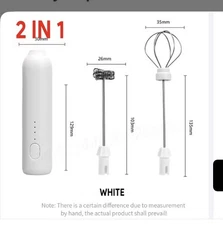 Electric Milk Frother + Egg Beater Type-C 4 Speeds