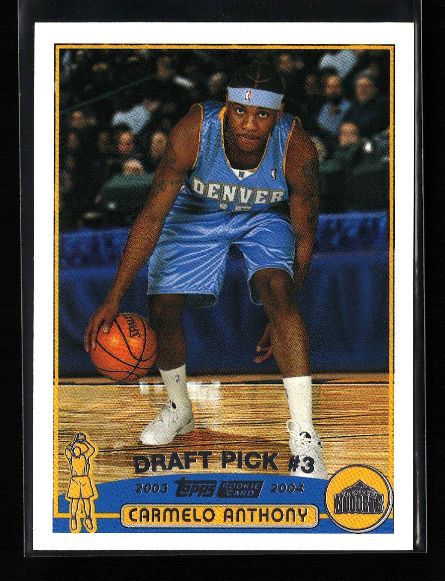 2003-04 Topps #223 Carmelo Anthony Denver Nuggets RC Hall of Fame NM/MT (B)