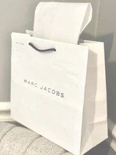 MARC JACOBS PAPER SHOPPING GIFT BAG, STICKER, TISSUE 10.5 X 9.25 NEW
