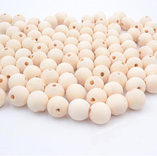 16Mm Wooden Beads for Craft,100 Pcs round Natural Unfinished Wood Beads for DIY