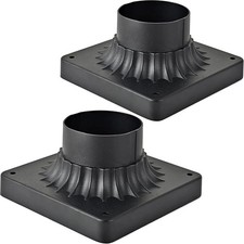 Lighting Outdoor Post Light Mounting Base 2 Pack, Traditional Cast Aluminum Pier