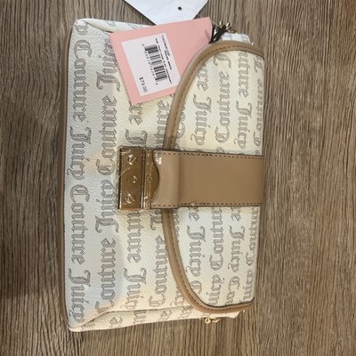 Juicy Couture Bag Pop That Lock Flap  Crossbody- Pecan White - NWT