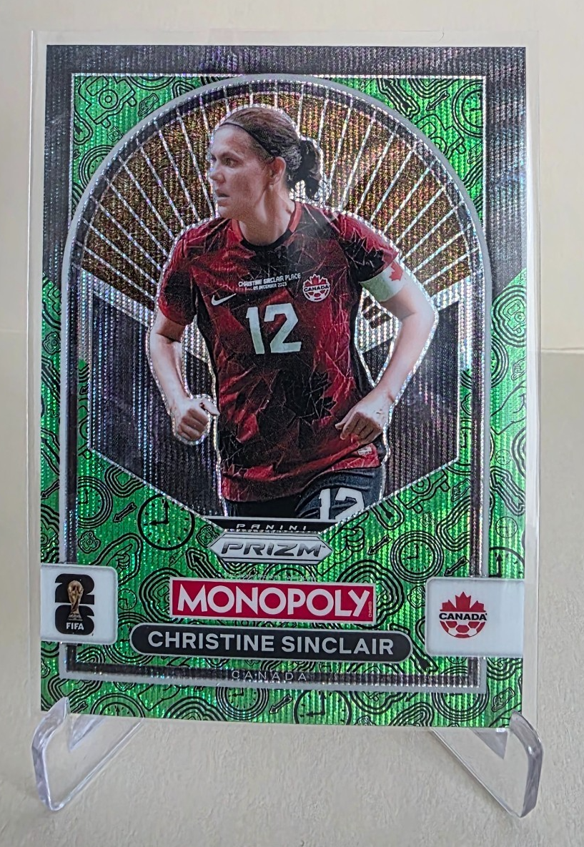 2026 PANINI PRIZM MONOPOLY WORLD CUP CHRISTINE SINCLAIR GREEN WAVE