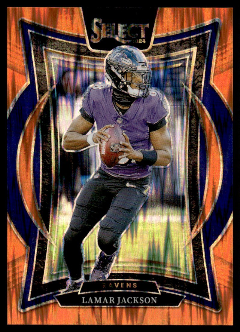 Lamar Jackson Orange Prizm Shock #35