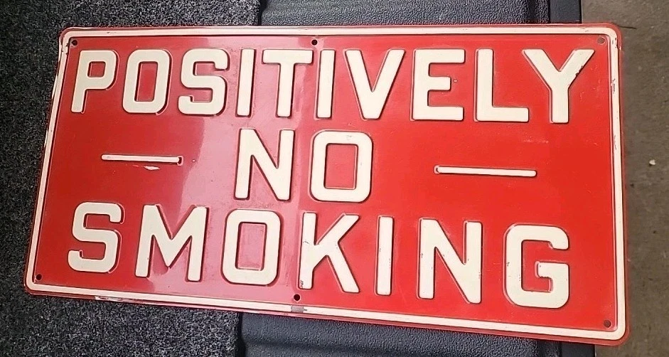 Vintage No Smoking Sign In Original Advertising Signs (1930-1969
