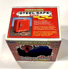 New Vintage TimMee Toy 60's Steel Safe Bank - Fort Knox - Sealed In Original Box