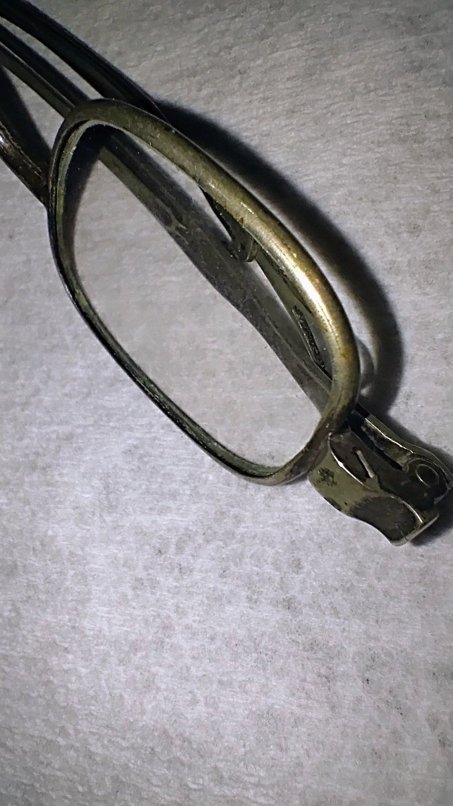 Antique Wire-rectangular Spectacles Sliding Templ… - image 12