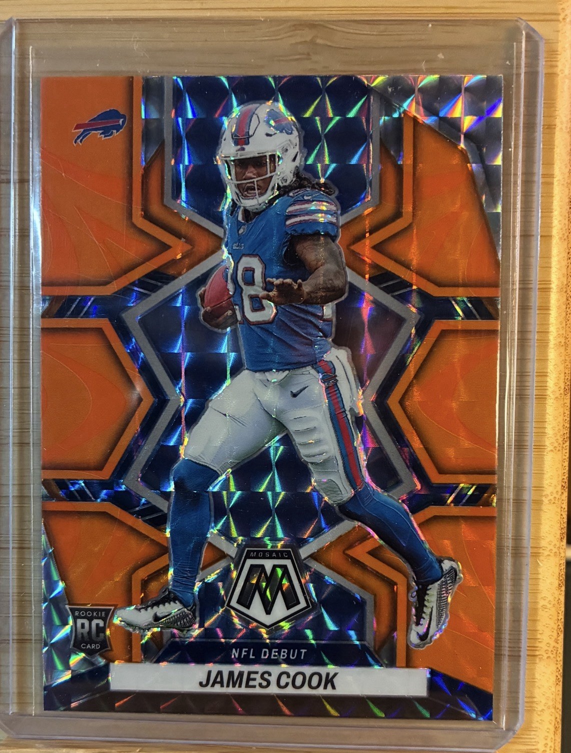 2022 Panini Mosaic - NFL Debut James Cook #285 Mosaic Reactive Orange Prizm (RC)