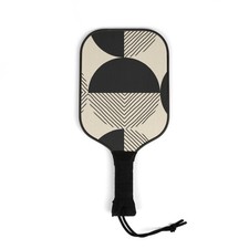 Retro Black Abstract Pickleball Kit Vintage-Inspired Set