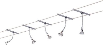 972.49  Paulmann Wire System Spice Basil 100 5x20W GU5,3 Chrom matt 230/12V