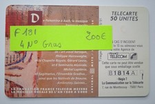 télécarte F181 / 4 N° Gras / côte 200e