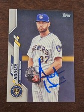 2020 Topps ADRIAN HOUSER Brewers In-Person Signed AUTO Autographed