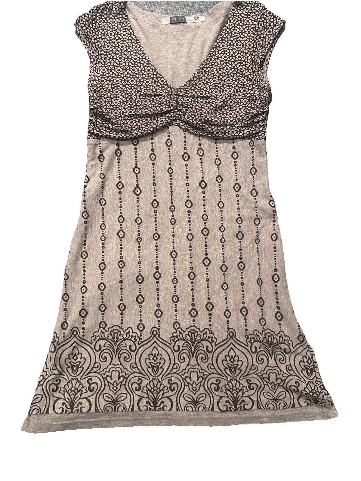 Athleta Brown Geometric Patterned High Waisted Ca… - image 11