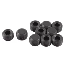 M14x1.5mm Pitch 12.9 Hex Socket Set Cap Point Grub Screws Black 10pcs