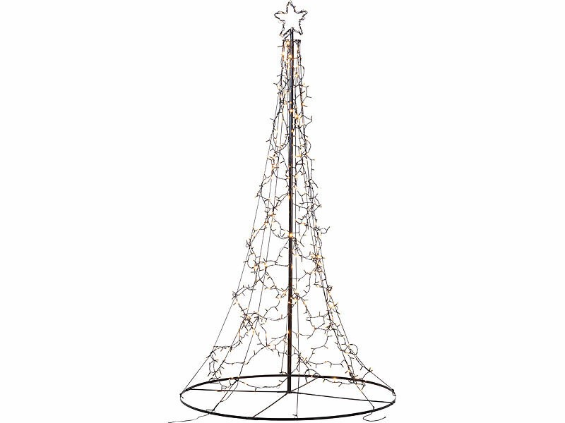 Sapin métallique 250 cm lumineux pour grand salon et décoration de Noël