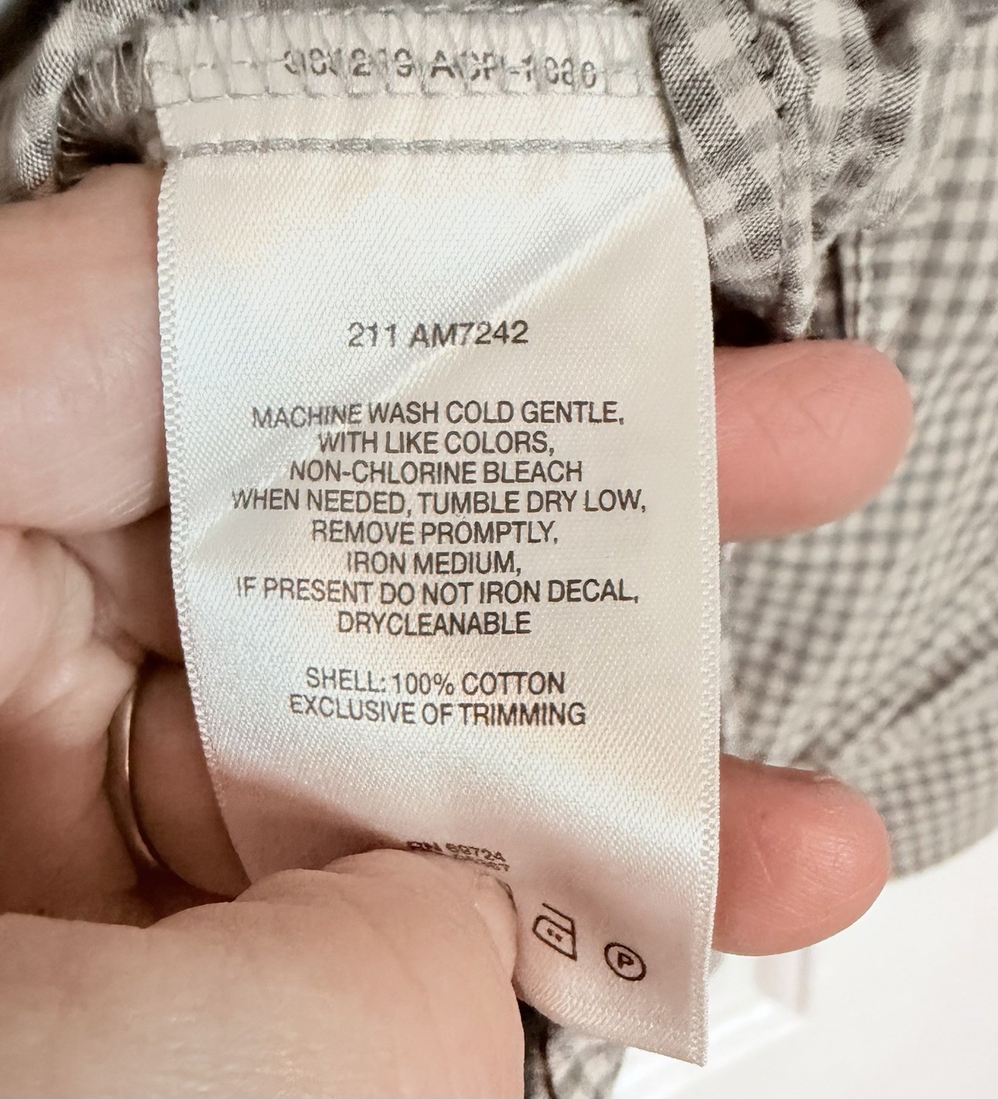 Men’s Columbia Button Down Medium Regular Gray Wh… - image 13