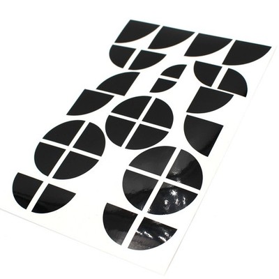 Emblem Ecken Aufkleber schwarz glanz passend für viele Modelle Carbonfolie K004